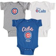 Infant Chicago Cubs Soft as a Grape Royal 3-Pack Rookie Bodysuit Set