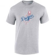 Soft as a Grape Youth Los Angeles Dodgers Gray Distressed Logo T-Shirt