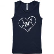 Girls Youth Milwaukee Brewers Soft as a Grape Navy Cotton Tank Top