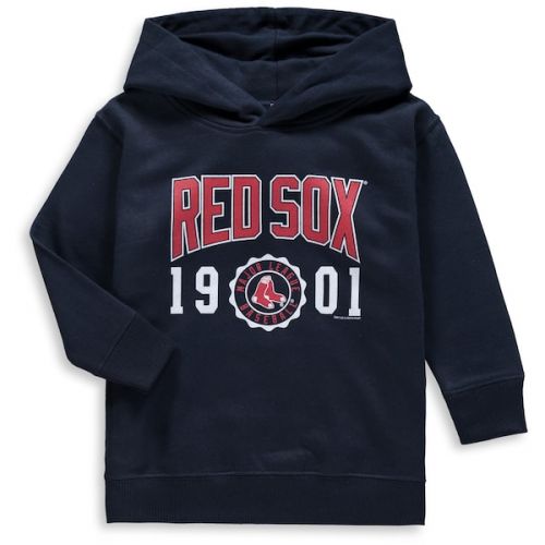  Toddler Boston Red Sox Soft as a Grape Navy Fleece Pullover Hoodie