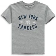 Youth New York Yankees Soft as a Grape Charcoal Cotton Crew Neck T-Shirt