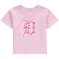 Toddler Girls Detroit Tigers Soft as a Grape Pink Polka Dot Logo T-Shirt