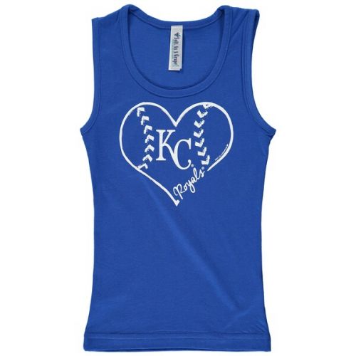  Girls Youth Kansas City Royals Soft as a Grape Royal Cotton Tank Top