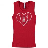 Girls Youth Los Angeles Angels Soft as a Grape Red Cotton Tank Top