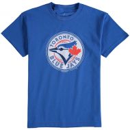 Soft as a Grape Youth Toronto Royal Blue Jays Blue Distressed Logo T-Shirt
