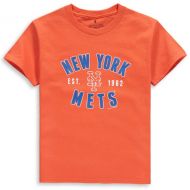 Youth New York Mets Soft as a Grape Orange Cotton Crew Neck T-Shirt