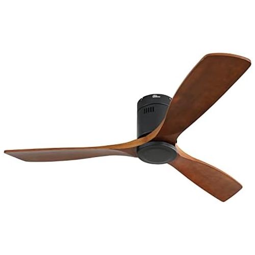  Sofucor 52 Modern Ceiling Fan,with Remote Control,Farmhouse Modern Walnut 3 Blades Ceiling Fan Noise-Free