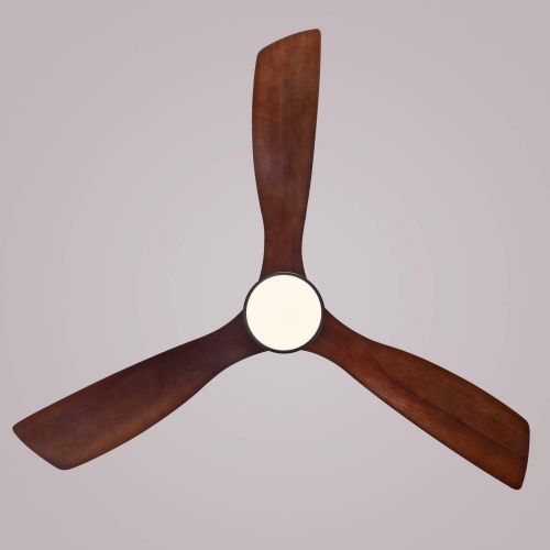  Sofucor 52 Wood Ceiling Fan With Lights Remote Control 3 Wood Fan Blade Ceiling Fans Noiseless Motor Solid Walnut and Matte Black