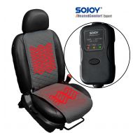 Sojoy SOJOY Universal 12V Thickening Heated Car Seat Heater Heated Cushion Warmer - Gray-