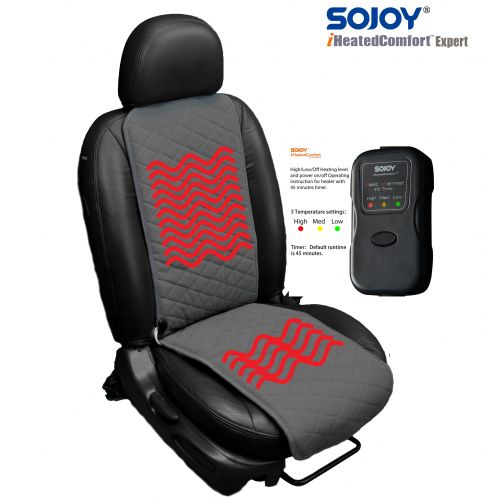  Sojoy SOJOY Universal 12V Thickening Heated Car Seat Heater Heated Cushion Warmer - Gray-