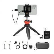 Sokani Tiny Microphone Kit for iPhone Lavalier System Lapel Lav Mic for Youtube Video Film Making Compatible With Dslr Cameras iPhone Android Smartphone Canon Nikon Sony Camcorder