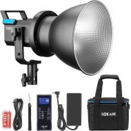 [아마존베스트]Sokani X60 V2 with Bag Kit COB LED Video Light, 80W 5600K Daylight Balanced CRI96+ TLCI 95+ 5 Pre-Programmed Lighting Effect Wirelessly Adjust Brightness, Bowens Mount