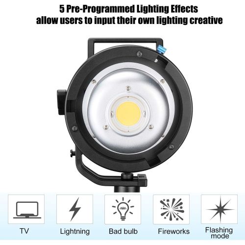  [아마존베스트]Sokani X60 V2 with Bag Kit COB LED Video Light, 80W 5600K Daylight Balanced CRI96+ TLCI 95+ 5 Pre-Programmed Lighting Effect Wirelessly Adjust Brightness, Bowens Mount