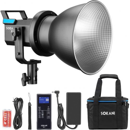  [아마존베스트]Sokani X60 V2 with Bag Kit COB LED Video Light, 80W 5600K Daylight Balanced CRI96+ TLCI 95+ 5 Pre-Programmed Lighting Effect Wirelessly Adjust Brightness, Bowens Mount