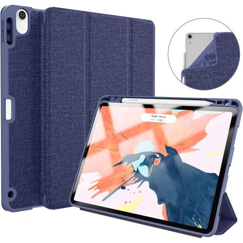  [아마존 핫딜] [아마존핫딜]Soke iPad Pro 11 Inch 2018 Case with Pencil Holder, Premium Trifold Case [Strong Protection + Apple Pencil Charging Supported], Auto Sleep/Wake, Soft TPU Back Cover for New iPad Pr