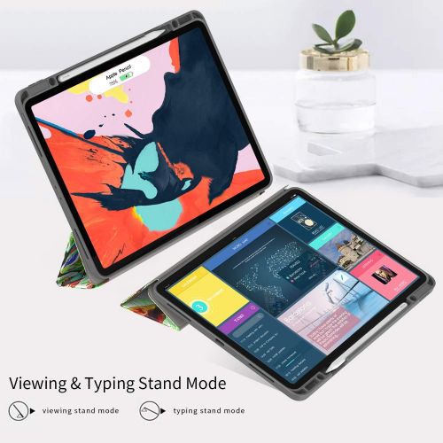  [아마존 핫딜] [아마존핫딜]Soke iPad Pro 12.9 Case 2018 with Pencil Holder, Premium Trifold Case [Strong Protection + Apple Pencil Charging], Auto Sleep/Wake, Soft TPU Back Cover for iPad Pro 12.9 3rd Gen(Lu