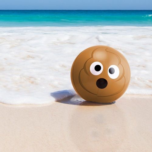  Sol Coastal Beach Ball Set with Emoji Faces: Unique Pool & Birthday Party Gifts or Favors for Kids & Teens: 6 Funny Emojies - Choose Your Size!