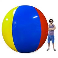 The Beach Behemoth Giant Inflatable 12-Foot Pole-to-Pole Beach Ball by Sol Coastal