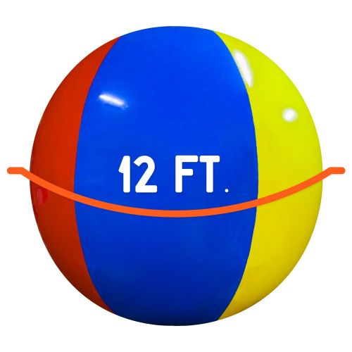  The Beach Behemoth Giant Inflatable 12-Foot Pole-to-Pole Beach Ball by Sol Coastal