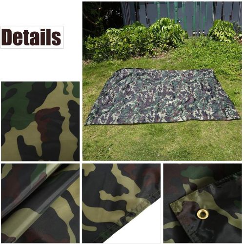  SolUptanisu Outdoor Camping Hiking Tent Tarp,Camouflage Lightweight Waterproof Picnic Mat Shelter Tent Tarp with Drawstring Carrying Bag for Backpacking