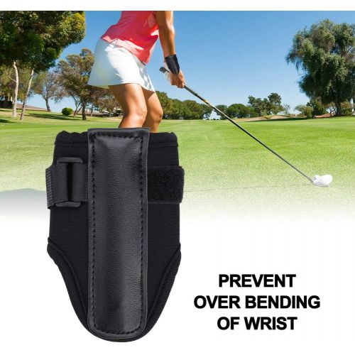  SolUptanisu Golf Wrist Brace Golf Training Wrist Fixator Holder Swing Protector Corrector Brace Band Trainer Swing Gesture Alignment Training Aid Suitable for Left and Right Hands