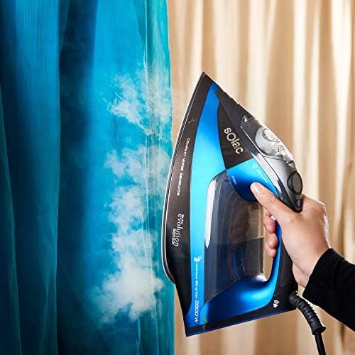  Solac CVG9612 Steam Iron (A, Ceramic Sole, 190 g/min, Black, Blue, 2800 W)