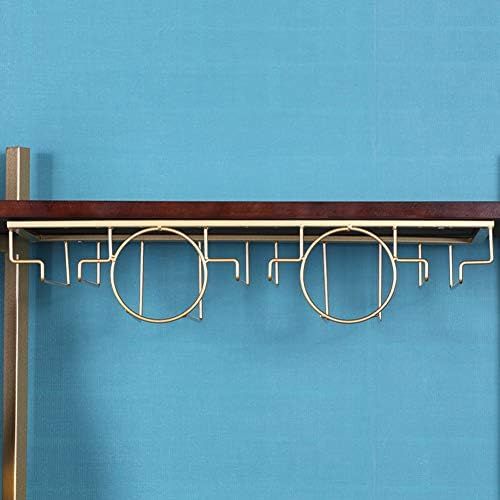  Solamlya Free Nail Upside Down Weinglashalter,schmiedeeisen-Eisen-Cup-Rack - Langlebig & Rost-Proof & Stable Heavy Load Bearing - Pflegeleicht-c 50x22.5x10.5cm