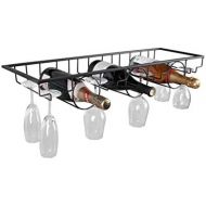 Solamlya Free Nail Upside Down Weinglashalter,schmiedeeisen-Eisen-Cup-Rack - Langlebig & Rost-Proof & Stable Heavy Load Bearing - Pflegeleicht-b 70x22.5x10.5cm