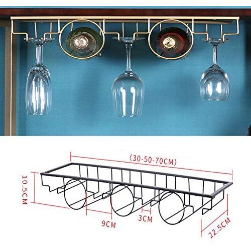  Solamlya Free Nail Upside Down Weinglashalter,schmiedeeisen-Eisen-Cup-Rack - Langlebig & Rost-Proof & Stable Heavy Load Bearing - Pflegeleicht-b 50x22.5x10.5cm