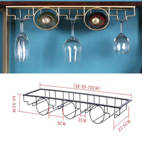  Solamlya Free Nail Upside Down Weinglashalter,schmiedeeisen-Eisen-Cup-Rack - Langlebig & Rost-Proof & Stable Heavy Load Bearing - Pflegeleicht-b 30x22.5x10.5cm