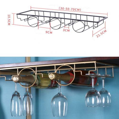  Solamlya Free Nail Upside Down Weinglashalter,schmiedeeisen-Eisen-Cup-Rack - Langlebig & Rost-Proof & Stable Heavy Load Bearing - Pflegeleicht-b 30x22.5x10.5cm