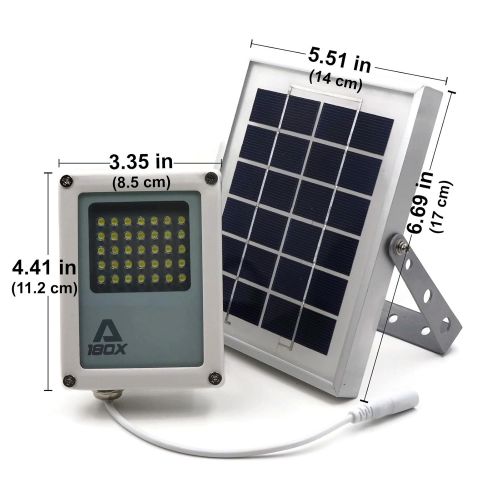  Solar Light Mart Solar Flood Light ALPHA 180X  Solar Security Light  LED Flood Light, Solar Powered - for Farm Area, Yard, Home Garden, Remote Cabin, Alley, Public Assest with Danger Warning Si