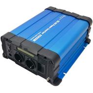 [아마존베스트]-Service-Informationen solartronics FS2000D Voltage Converter 12 V 2000/4000 Watt Pure Sinus Blue with Display