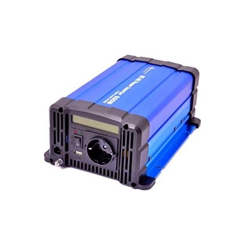  [아마존베스트]-Service-Informationen solartronics FS600D Voltage Converter 12 V 600 Watt Pure Sine Wave Blue with Display Inverter Inverter