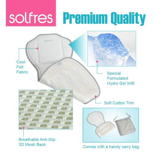  [아마존베스트]Solfres Hydro Gel Car Seat Cooler Mat for Baby. No Refrigeration Needed. Carseat and Stroller...