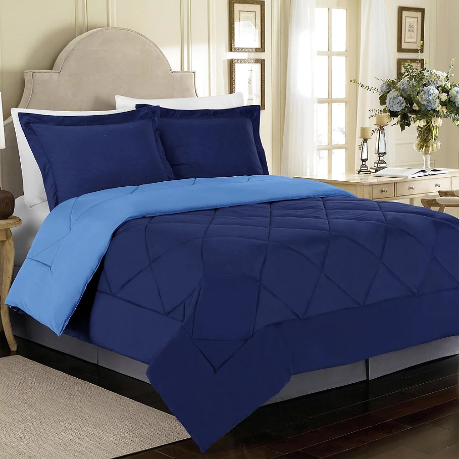 Solid Reversible Comforter Set