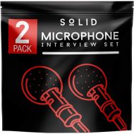 Solid Clip On Lavalier Lapel Microphone 2 Pack Set - iPhone & Android Compatible