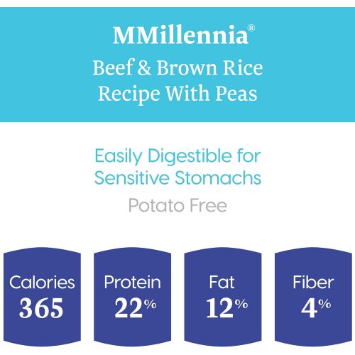  Solid Gold - Mmillennia With Natural Beef, Brown Rice & Peas - Fiber Rich- Probiotic Support - Dry Dog Food For Sensitive Stomachs