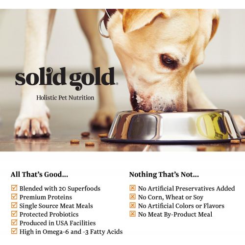  Solid Gold - Mmillennia With Natural Beef, Brown Rice & Peas - Fiber Rich- Probiotic Support - Dry Dog Food For Sensitive Stomachs