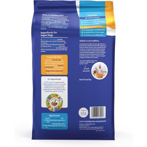  Solid Gold - Mmillennia With Natural Beef, Brown Rice & Peas - Fiber Rich- Probiotic Support - Dry Dog Food For Sensitive Stomachs