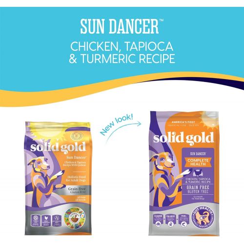  Solid Gold - Sun Dancer - Grain-Free - Natural Chicken - High Protein - Adult Dog Food for All Life Stages