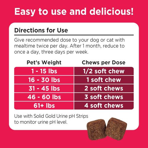  Solid Gold Berry Balance Supplement Chews for Urinary Tract Health with Cranberries & Blueberries for Dogs