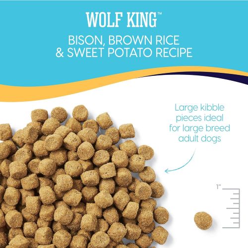  Solid Gold - Wolf King with Real Natural Bison & Brown Rice - Whole Grain Rich - Large Breed Holistic Dry Adult Dog Food