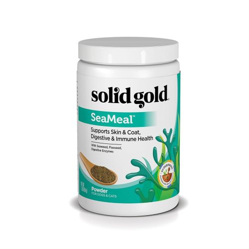  Solid Gold SeaMeal Kelp-Based Supplement for Skin & Coat, Digestive & Immune Health in Dogs & Cats; Natural, Holistic Grain-Free Supplement