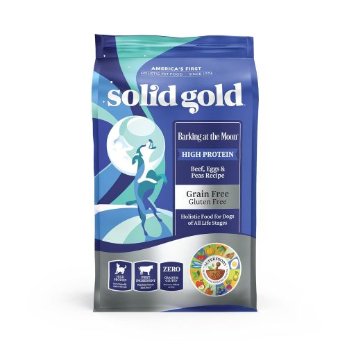  Solid Gold High Protein Dry Dog Food; Barking at the Moon Grain-Free with Real Beef; All Life Stages