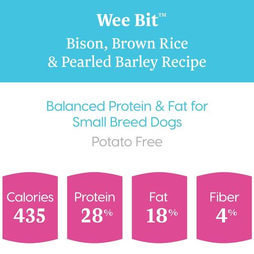  Solid Gold - Wee Bit With Real Bison, Brown Rice & Pearled Barley - Potato Free - Fiber Rich with Probiotic Support - Holistic Dry Dog Food for Small Dogs of All Life Stages