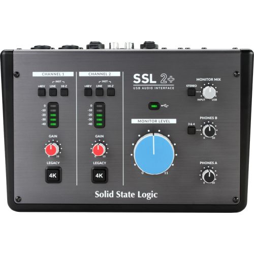  Solid State Logic SSL2+ USB Audio Interface and Audio-Technica AT2020 Microphone Recording Bundle