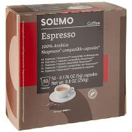 Amazon Brand - Solimo Espresso Capsules, Medium Roast, Compatible with Original Brewers, Pack of 1x50 Capsule (50 count)