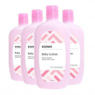 Amazon Brand - Solimo Baby Lotion, Mild & Gentle, 15 Fluid Ounce (Pack of 4)