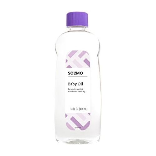  Amazon Brand - Solimo Baby Oil, Lavender Scented, 14 Fluid Ounce